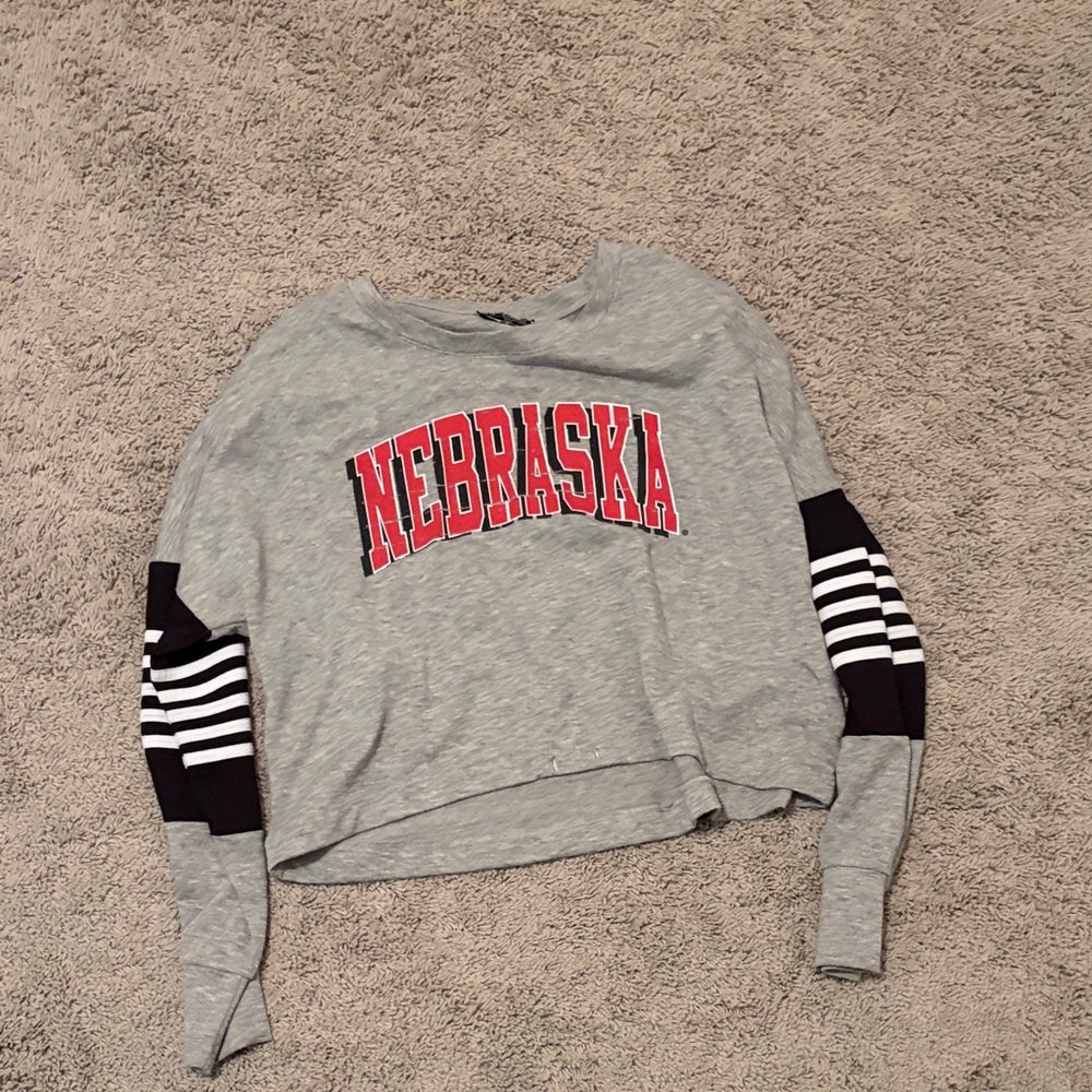 Nebraska Gray Crop Top
